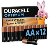 Duracell Optimum AA Alkaline Batteries - Pack of 12