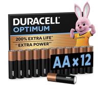Duracell Optimum Alkaline AA Batteries - Pack of 12