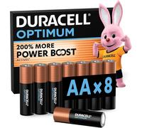 DURACELL Optimum AA Batteries (8 Pack) - Alkaline Batteries 1.5V - 200% More Pow