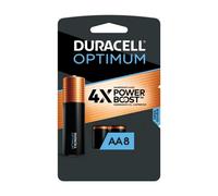Duracell Optimum AA Batteries with Power Boost Ingredients, 8 Count Pack Double A Battery with Long-lasting Power, All-Purpose Alkaline AA Battery for Household and Office Devices