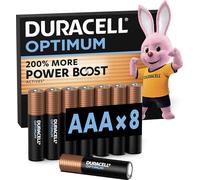 DURACELL Optimum AAA Alkaline Batteries (8 Pack) 1.5V, LR03