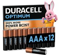 Duracell Optimum AAA Batteries 12 Pack 1.5V LR03 Alkaline High Drain