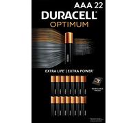 Duracell Optimum AAA Batteries | Pack of 22 | Lasting Power Triple A Battery | Alkaline AAA Battery Ideal for Household and Office Devices | Resealable Packaging for Storage