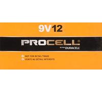 Duracell PC1604 Non-Rechargeable Battery, Procell, Alkaline, 550mAh, 9V, Snap Contact (Pack of 12)