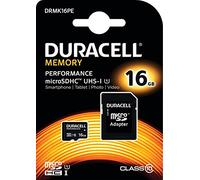 Duracell Performance 16 GB MicroSDHC Class 10 UHS-I Memory Card and MicroSDHC to SD Adapter Kit