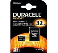 Duracell Performance 32 GB MicroSDHC Class 10 UHS-I Memory Card with MicroSDHC to SD Adapter Kit