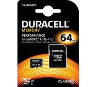 Duracell Performance 64 GB MicroSDXC Class 10 UHS-I Memory Card with MicroSDXC to SD Adapter Kit