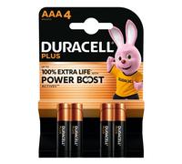 Duracell Plus AAA Batteries Pack of 4, none