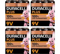 Duracell Plus 9V Alkaline Batteries 16 Pack MN1604 6LR61 Long Lasting Power