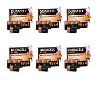 Duracell Plus 9V Alkaline Batteries 24 Pack MN1604 6LR61 Long Lasting Power Cell