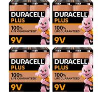 Duracell Plus 9V Alkaline Batteries MN1604 6LR61 Long Lasting Power