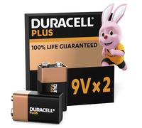 Duracell Plus 9V Battery Alkaline 100% Life Pack of 2 5011416 DU14226