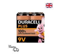 Duracell Plus 9V Batteries 4 Pack Alkaline MN1604 6LR61 5 Year Storage UK