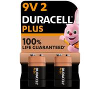 Duracell Plus 9V Batteries, Pack Of 2