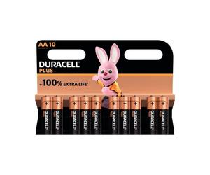 Duracell Plus AA Alkaline Batteries 10 pcs