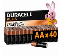 Duracell Plus Aa Alkaline Batteries 40 Pack - 150% Extra Life