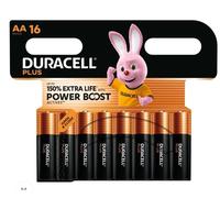 Duracell Plus AA Batteries 16 Pack 150% Extra Life Power Boost Alkaline Long Las