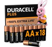 Duracell plus AA Batteries (18 Pack) - Alkaline 1.5V - up to 100% Extra Life - R