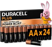 Duracell Plus AA Batteries 24 Pack 1.5V Alkaline LR6 Long Lasting Power Boost