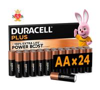 DURACELL Plus AA Batteries (24 Pack) - Alkaline Batteries 1.5V - Up to 150% Extr