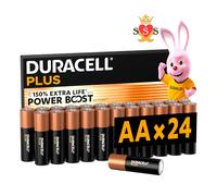 24 x Duracell Plus Power AA Batteries Alkaline Battery LR6 MN1500 Longest Expiry