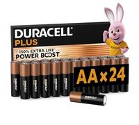 Duracell Plus AA Batteries (24 Pack) - Alkaline 1.5V - Up To 100% Extra Life - Reliability For Everyday Devices - 0% Plastic Packaging - 10-Year Storage - LR6 MN1500