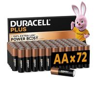 Duracell Plus AA Batteries (Pack of 72) Alkaline 1.5 V High Performance Batteries Battery Up to 150% Longer Life with Power Boost Active Reliability for Everyday Devices Storage Up to 10 Years