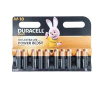 Duracell Plus AA Battery Alkaline 150% Extra Life Power Boost (Pack of 10) 5015842+