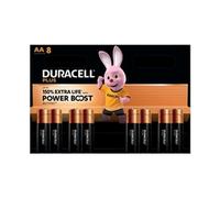 DURACELL Plus AA Batteries (8 Pack) - Alkaline Batteries 1.5V - Up to 150% Extra Life with POWER BOOST Actives- Reliability For Everyday Devices - 0% Plastic Packaging - 10-Year Storage - MN1500