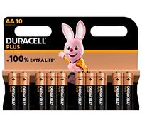 Pack of 10 Duracell Plus Power AA Batteries Black