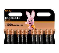 Duracell Plus AA Mignon Alkaline Batteries, 1.5 V, LR6, MN1500, Pack of 10