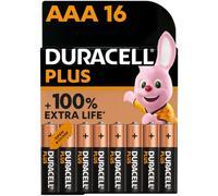 Duracell Plus MN2400B16PLUS AAA Alkaline Batteries (16 Pack)