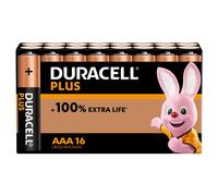 Duracell Plus AAA Alkaline Battery (Pack 16) MN2400B16PLUS