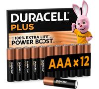 Duracell Plus AAA Batteries 12 Pack 1.5V Alkaline LR03 Triple A Long Lasting
