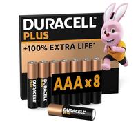 Duracell Plus AAA Batteries (8 Pack) - Alkaline 1.5V - Up To 100% Extra Life - Reliability For Everyday Devices - 0% Plastic Packaging - 10-Year Storage - LR03 MN2400