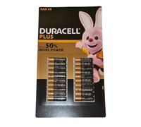 Duracell Plus AAA Batteries LR03 MN2400 1.5v PACK OF 20