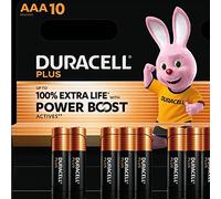 Duracell Plus AAA Boost Batteries 10 Pack, Orange One Size