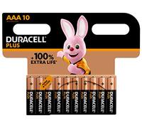 Duracell AAA Plus Batteries (Pack of 10), Black One Size