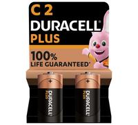 Duracell Plus Alkaline C Batteries - Pack of 2