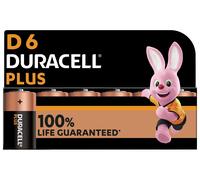 6 X DURACELL D Plus Power Alkaline Batteries DURALOCK LR20 MN1300 Longest Expiry