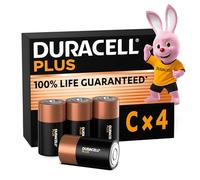 Duracell S18712 C Cell Plus Power +100% Batteries (Pack 4)
