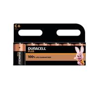 Duracell Plus C Battery Alkaline 100% Life (Pack of 6) 5009814
