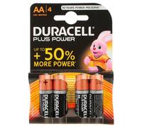 Duracell AA Alkaline Batteries Plus Power LR6 1.5V Pack of 4