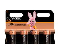 Duracell Plus MN1400 Alkaline C Batteries - 4-Pack