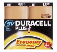 Duracell Plus MN1604 Alkaline 9 V Batteries - 4-Pack