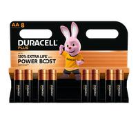 DURACELL Plus AA Batteries (8 Pack) - Alkaline Batteries 1.5V - Up to 150% Extra Life with POWER BOOST Actives- Reliability For Everyday Devices - 0% Plastic Packaging - 10-Year Storage - MN1500