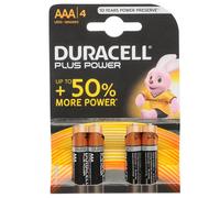 Duracell Plus Alkaline AAA Batteries - Pack of 4