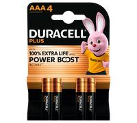 Duracell Plus Power AAA LR03 MN2400 Alkaline Batteries with Power Boost Actives | 4 Pack