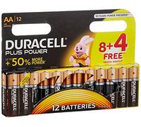 Duracell Plus Power DUR018167 AA Batteries Pack of 8 + 4