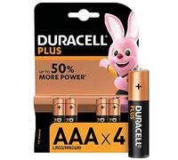Duracell Plus Power Type AAA Alkaline Batteries, pack of 4, 81553288 | Duralock power preserve technology keeps cells charged up to 10 years in storage, providing reliable everyday power.